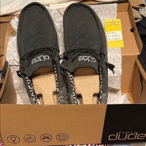 Hey Dude Men's Charcoal Slip-On Loafers